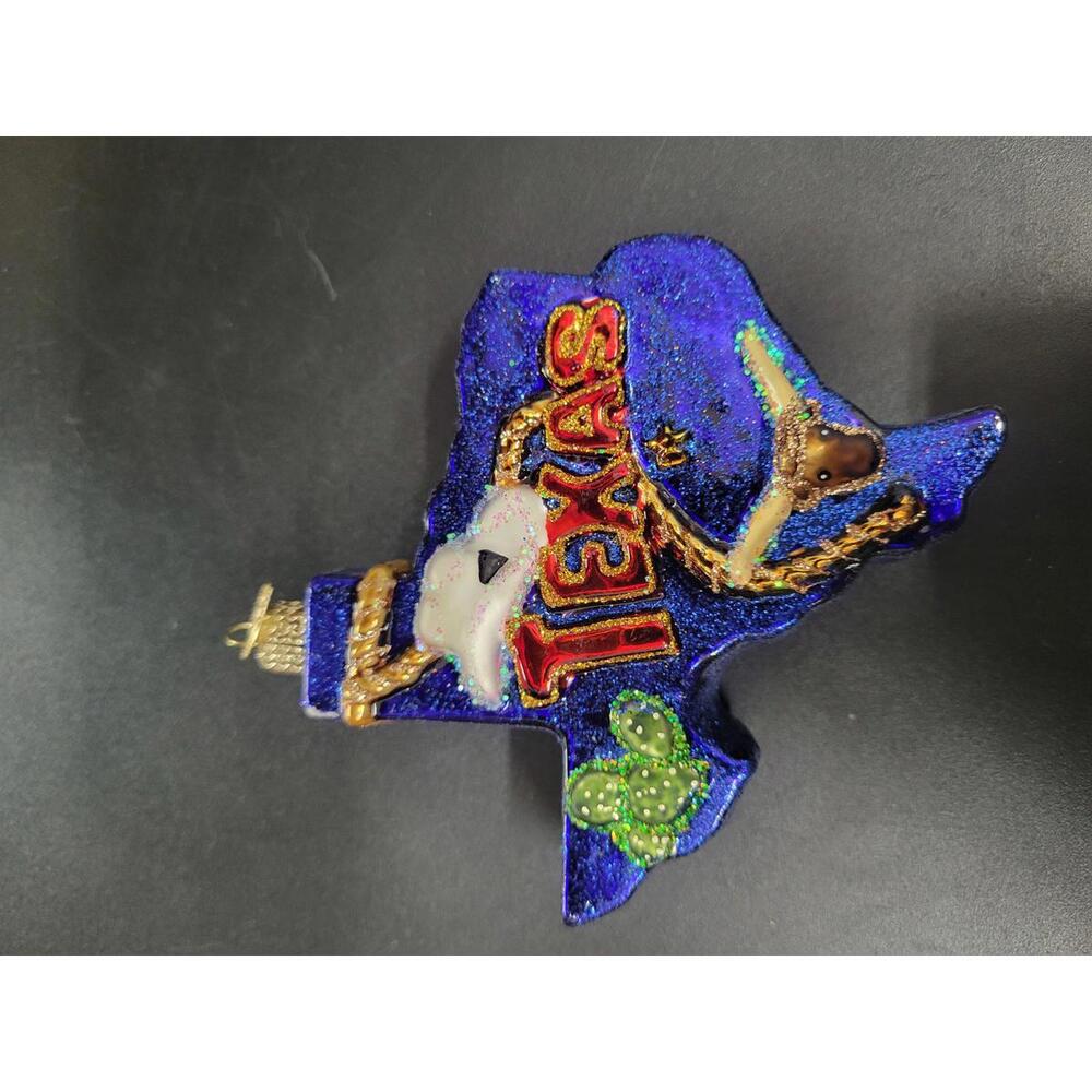 Old World Christmas Texas State Glass Christmas Ornament